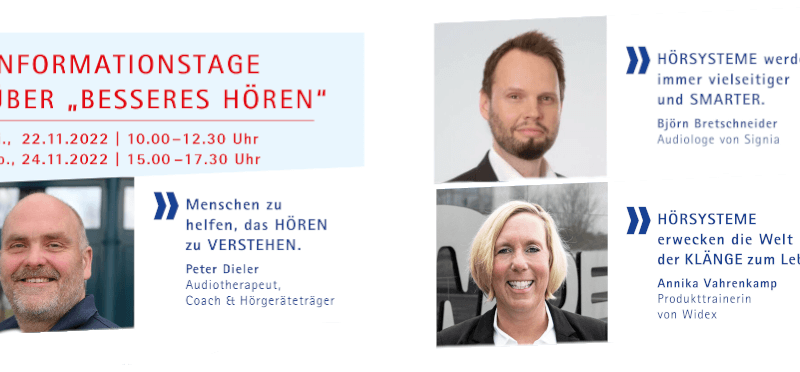 Herobild mit Informationen zur Aktion "Besser Hören"